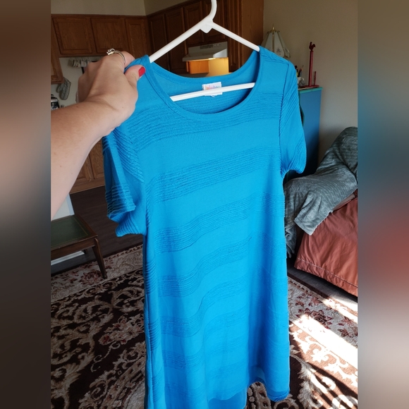 NWOT lularoe flounder blue summer layering dress - Picture 16 of 16